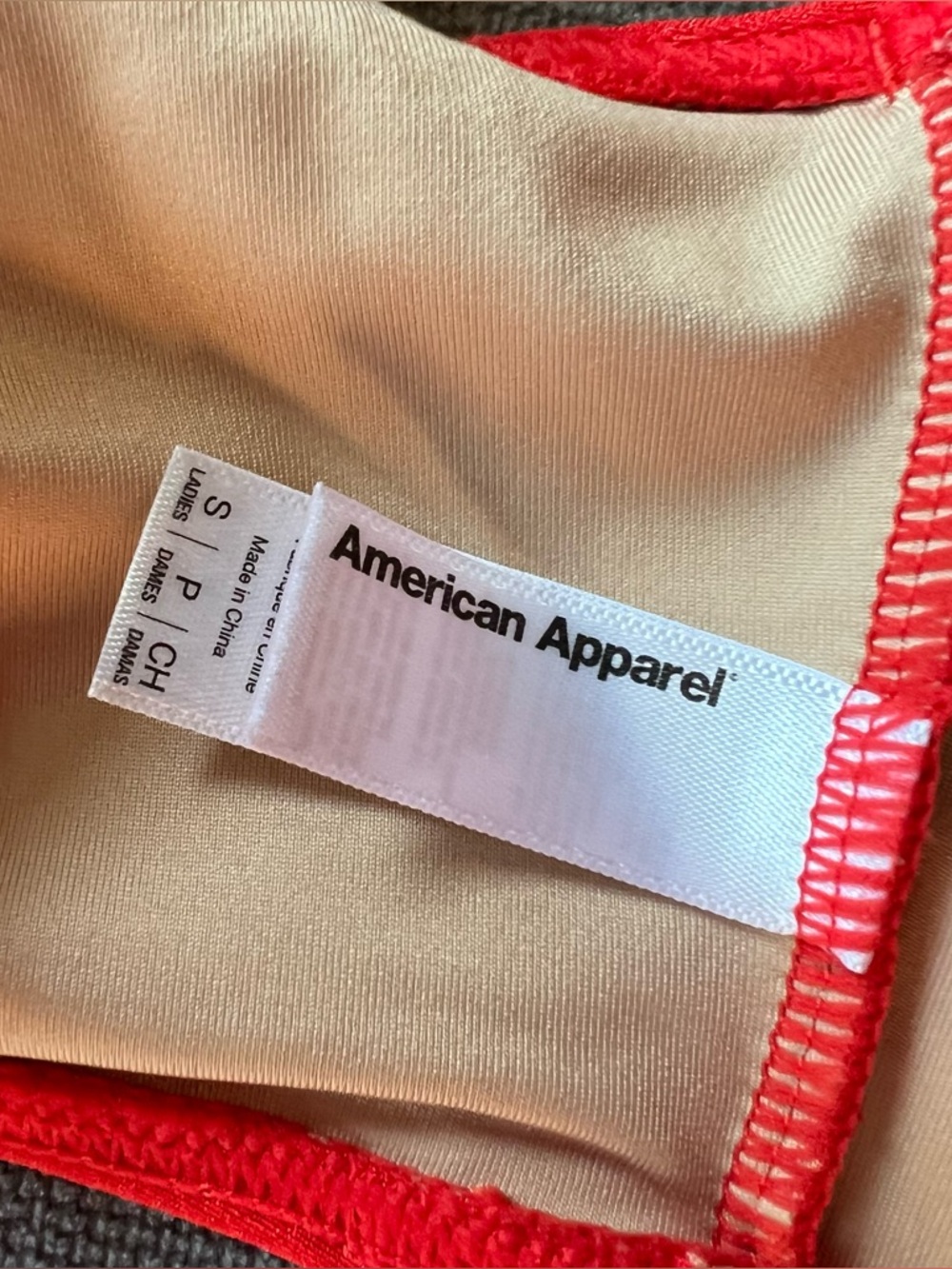 NWOT American Apparel Bikini Swimsuit Red S - Picture 6 of 6